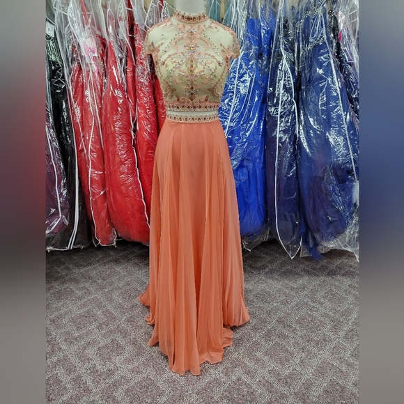 Rachel Allan Dresses | Rachel Allan Coral 0 Prom Dress | Color: Orange | Size: 0 | Kimsbtq's Closet